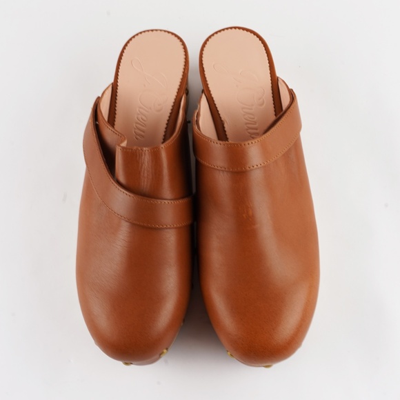 J.CREW Size 9 Convertible Leather Clogs in Rich Oak - Picture 9 of 9